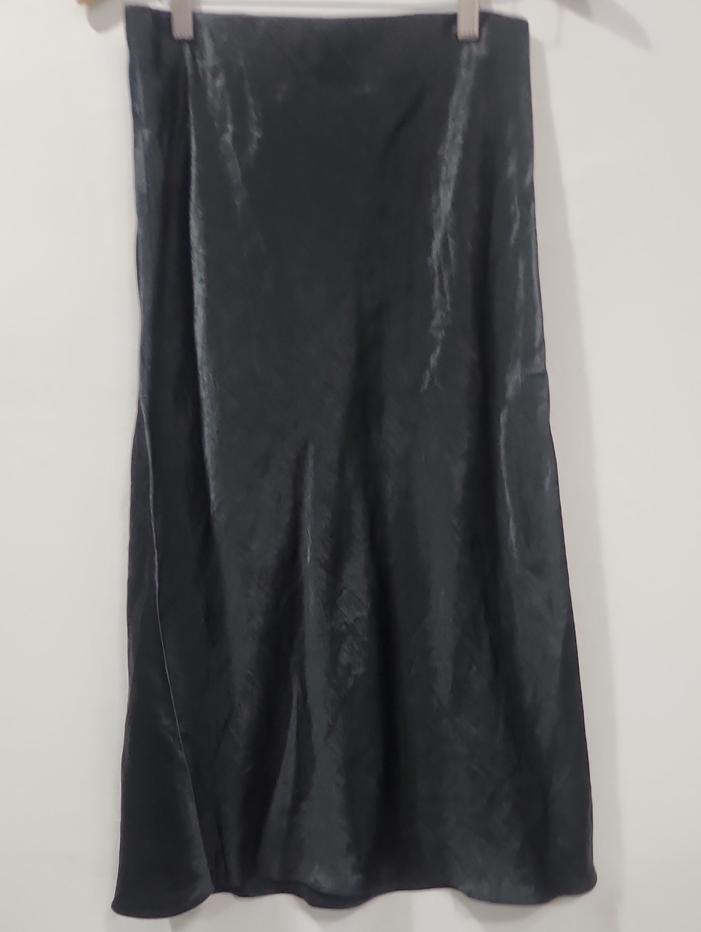 Babaton Black Satin Maxi Skirt